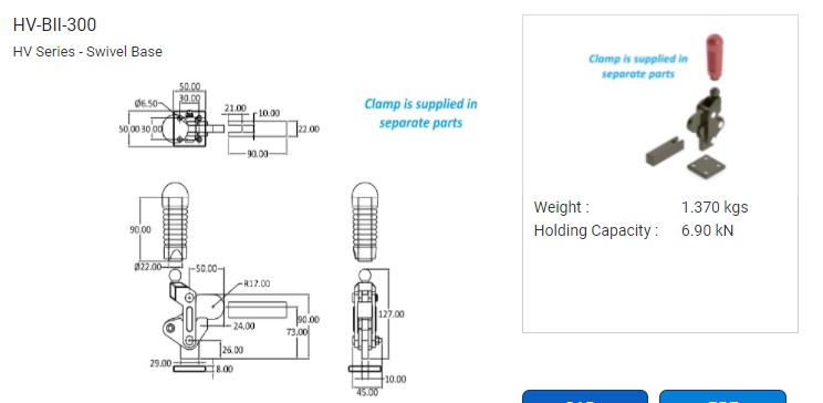 TOGGLE CLAMP HV-B11-300