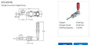 TOGGLE CLAMP HTC-500-FM