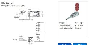 TOGGLE CLAMP HTC-600-FM