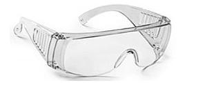 OVER SPECT GOGGLES/VISITOR GOGGLES CLEAR LENS UNCOATED