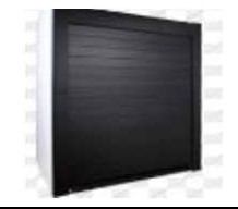 ROLLER SHUTTER GLASS BLACK600x1500MM