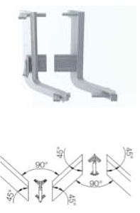 Profin - 90 Degree J Gola Profile Internal External Connector, Graphite