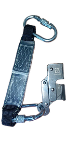 ROPE GRAB FALL ARRESTER WITH TWO CARABINERS AND ENERGY ABSORBER FOR 8MM STEEL ROPE