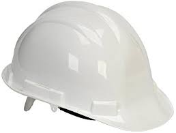 SAFETY HELMET RACHET TYPE WHITE COLOUR WITH CHIN STRAP