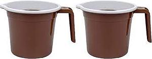 PLASTIC MUG BROWN - 1LTR