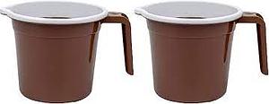 PLASTIC MUG BROWN - 1LTR