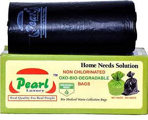 BIODEGRADABLE GARBAGE BAG 20 MICRONS - BLACK 19X21 (30PCS/PACKET)