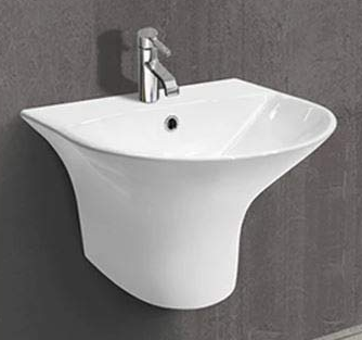 WALL HUNG WASH BASIN SIZE  530x430x210 MM FULL PEDESTAL 305 220x180x685 MM