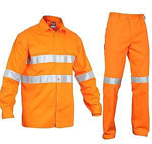 240 GSM FR JACKET WITH BUTTONS AND REFLECTIVE TAPE SIZE XXL
