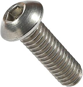 18-8 SS Button Head Hex Drive Screw 1/4-20 Thread Size 1/2 (Pack of 50 each)