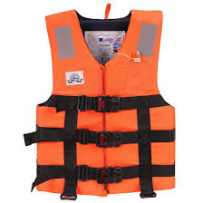 LIFE JACKET WITH REFLECTIVE TAPES & WHISTLE