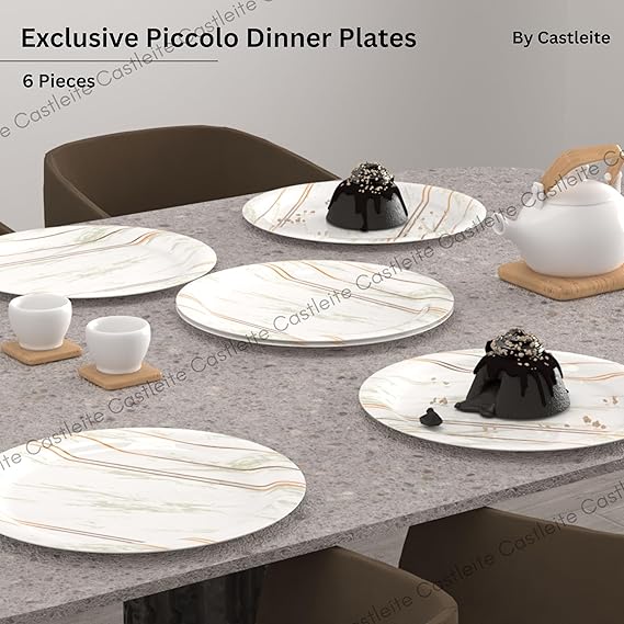 Lunch & Dinner Plates Set of 6 - Full Size 11 Inch
