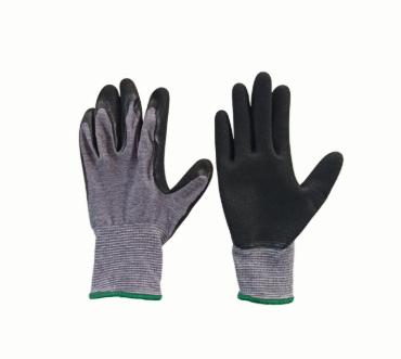 NITRILE MULTI-LAYERED BLACK SANDY COATING SIZE 9