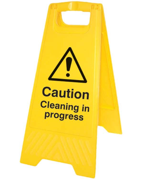 SAFETY SIGNAGE CAUTION BOARD - CLEANING IN PROGRESS