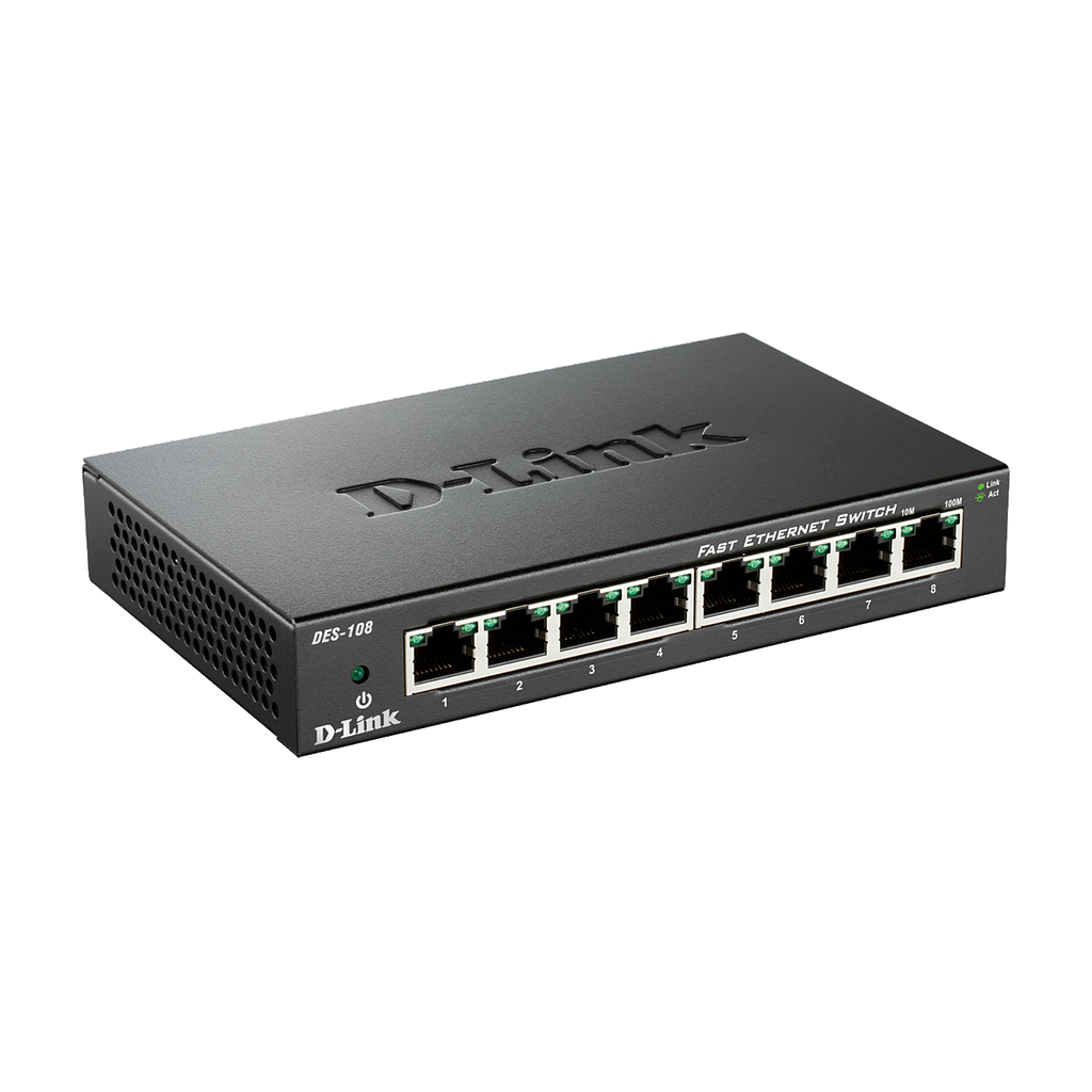 D Link 8 Port Switch